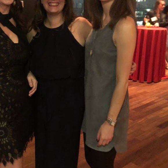 Grey Suede Shift Dress - Picture 2 of 2